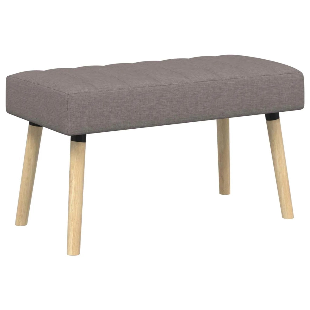Panchina trapuntata a canale Tortora 80 x 40 x 46 cm Tessuto 42038479