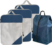 Set di sacchetti di packing - Organizzatore di valigia 4 pezzi - Incluso asciugamano