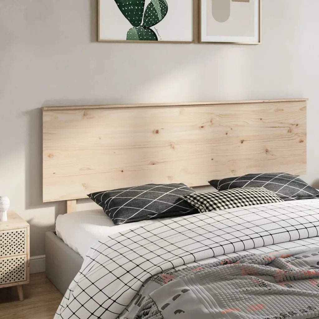 Testiera per Letto 204x6x82,5cm Legno Massello di Pino