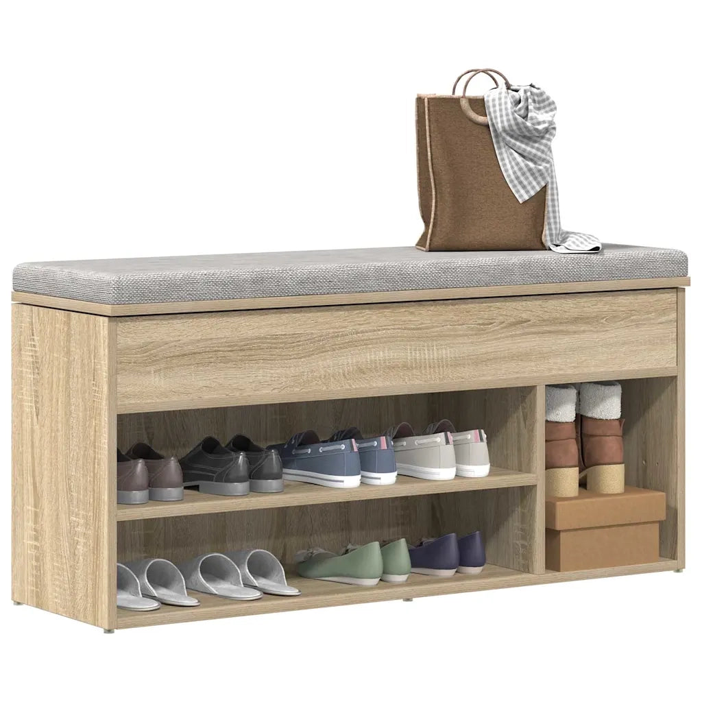 Scarpiera Rovere Sonoma 102x30,5x45 cm in Legno Multistrato 859138