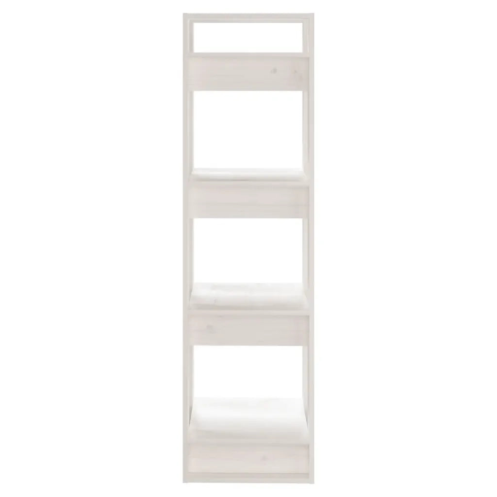 Libreria/Divisorio Bianco 41x35x125cm in Legno Massello di Pino 813865