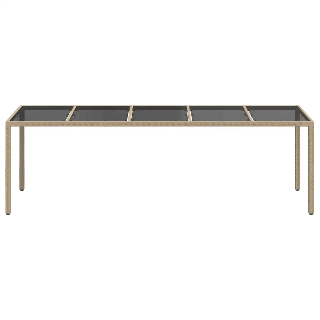 Tavolo da Giardino Beige 250 x 100 x 75 cm polyrattan 362557