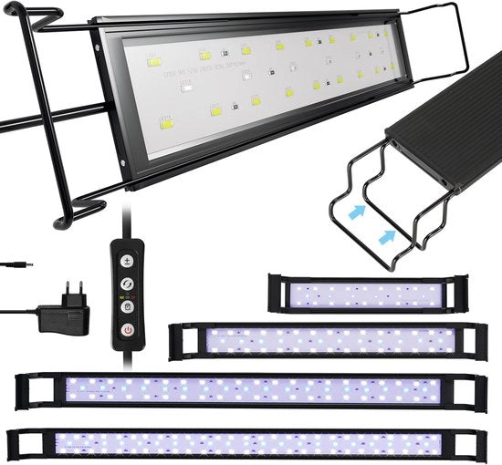 Lampada a LED per acquario blu-bianco 10W per illuminazione intensa