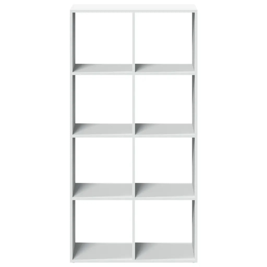 Libreria Divisoria-Scaffale per Libri-Mobile di Stoccaggio bianca 69,5x29x137,5 cm in legno ingegnerizzato