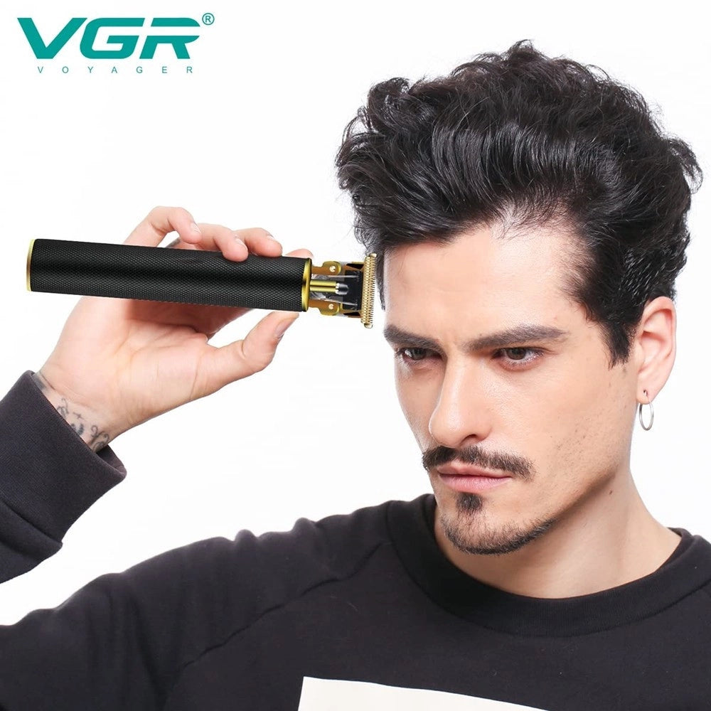 Tagliacapelli Barba A Batteria Ricaricabile Elettrica Con Lama A T Uomo Vgr V-179