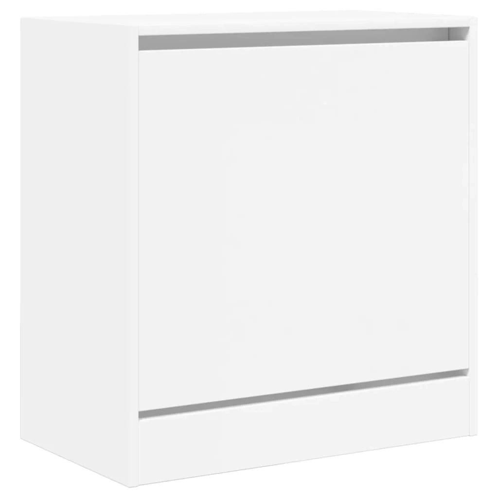 Scarpiera mobile contenitore per scarpe mobile per ingresso/corridoio/soggiorno 60 x 34 x 63,5 cm legno ingegnerizzato bianco 02_0021482