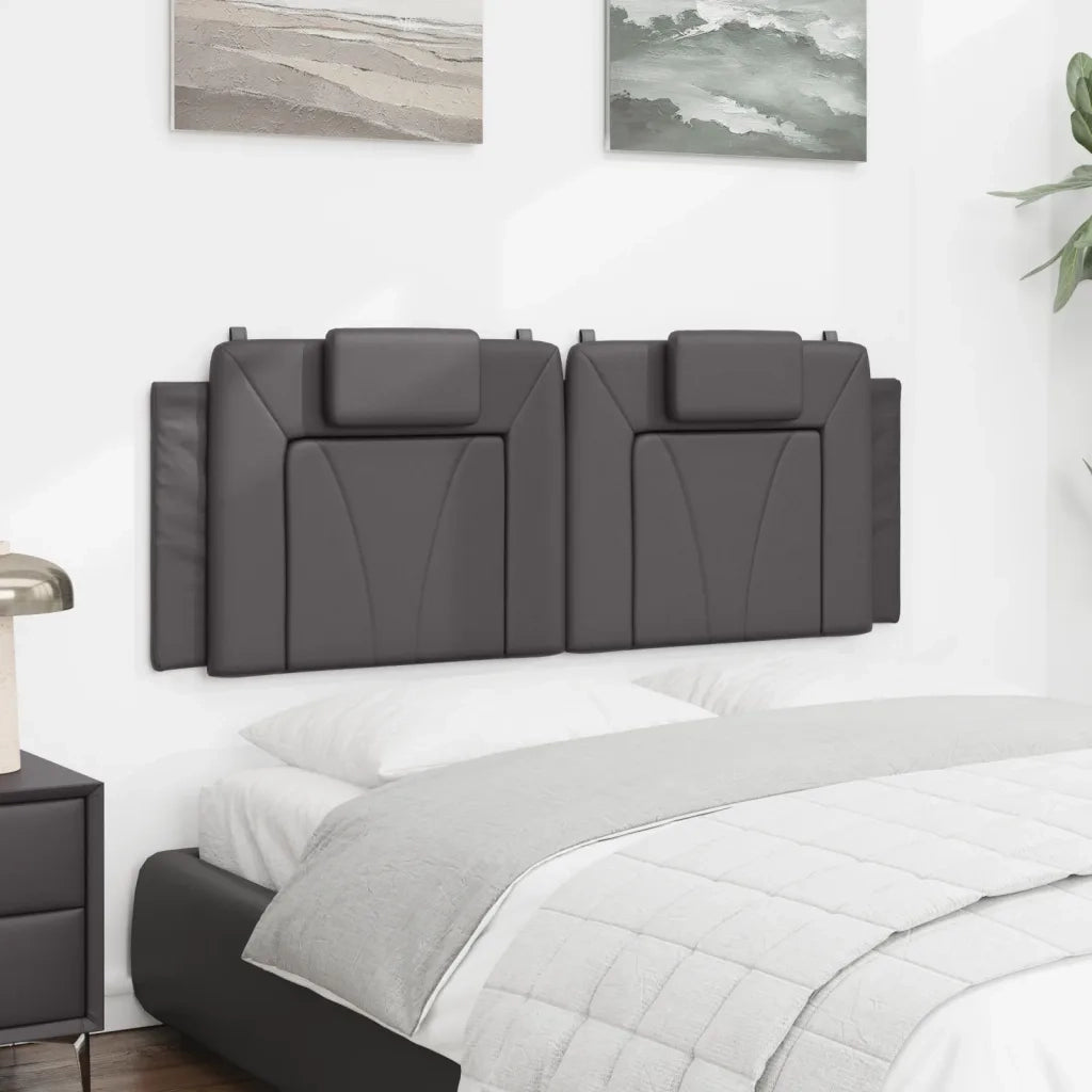 Cuscino Testiera Viana Grigio 140 cm in Similpelle 374793