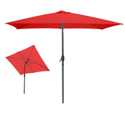 Ombrellone inclinabile rettangolare rosso 200x300x250 cm – Tela 180 g/m² idrorepellente