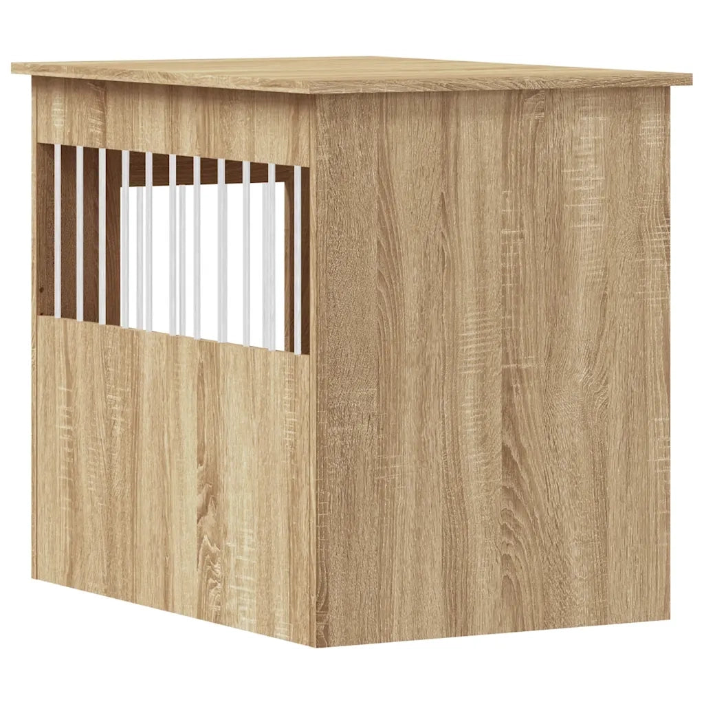 vidaXL Gabbia Cani da Arredamento Rovere Sonoma 55x80x68cm Multistrato