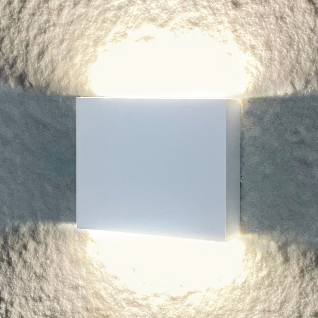 Applique esterno LED doppia quadrata bianca Polux 315663