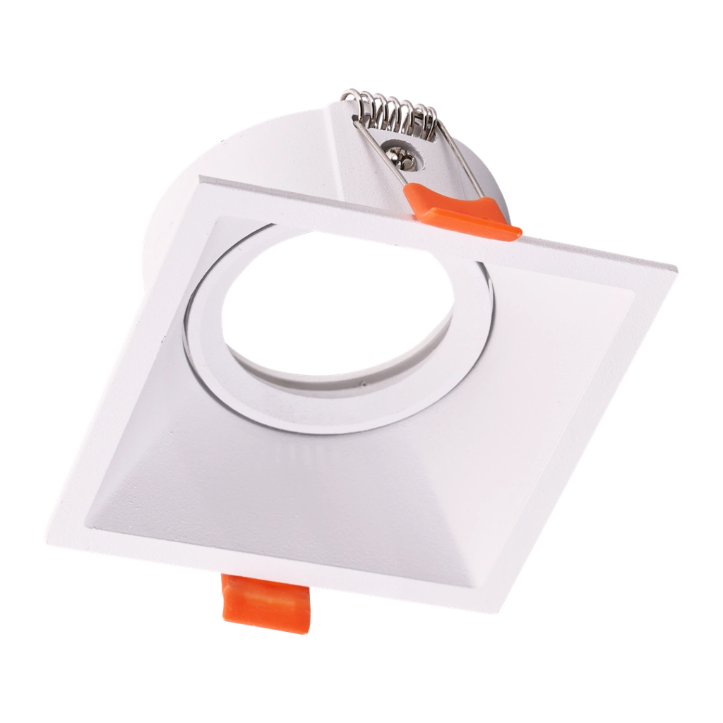 Faretto incasso soffitto quadrato bianco GU10 orientabile Milagro