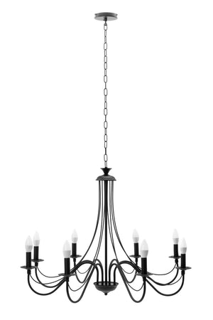 Lampada Da Soffitto Pensile Rustica APP648-8CP Nera