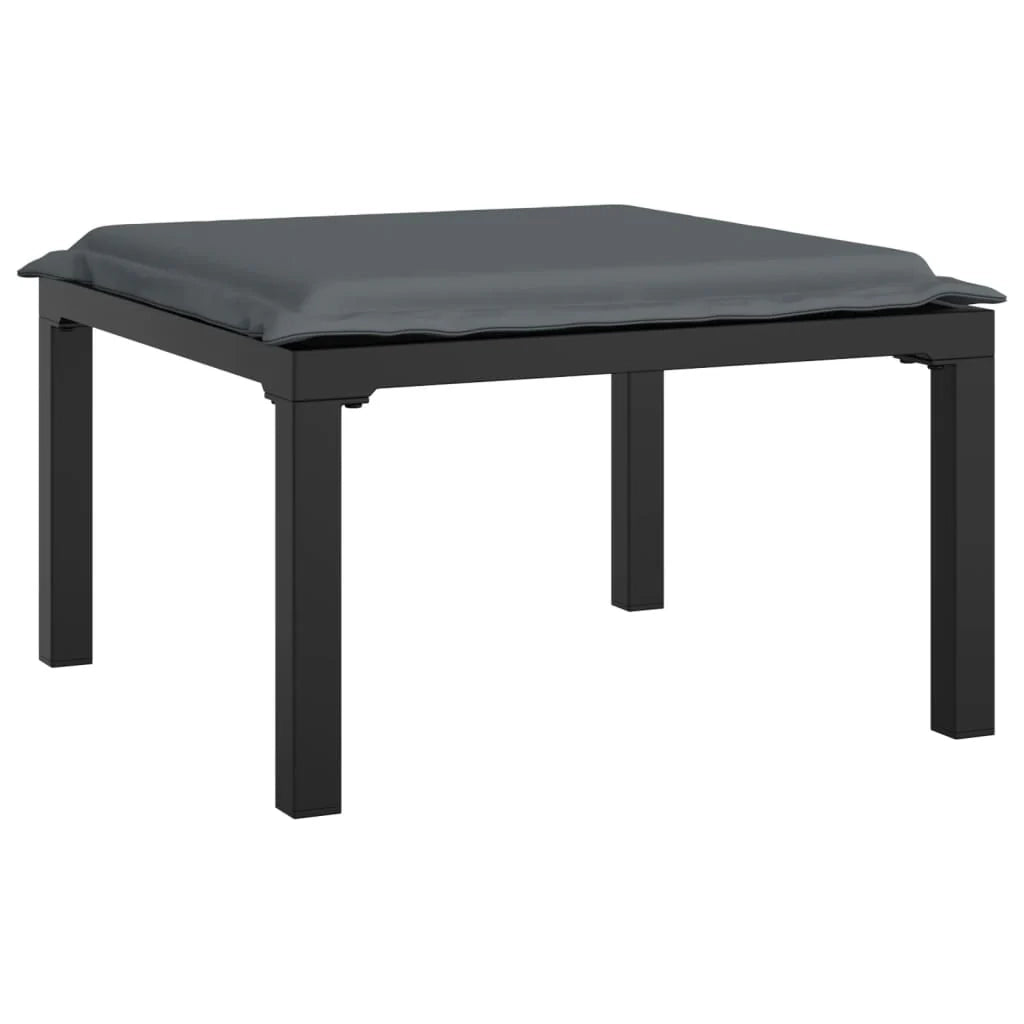 Set di mobili da giardino mobili da esterno set da 4 pezzi resina intrecciata nera e grigia 02_0016269