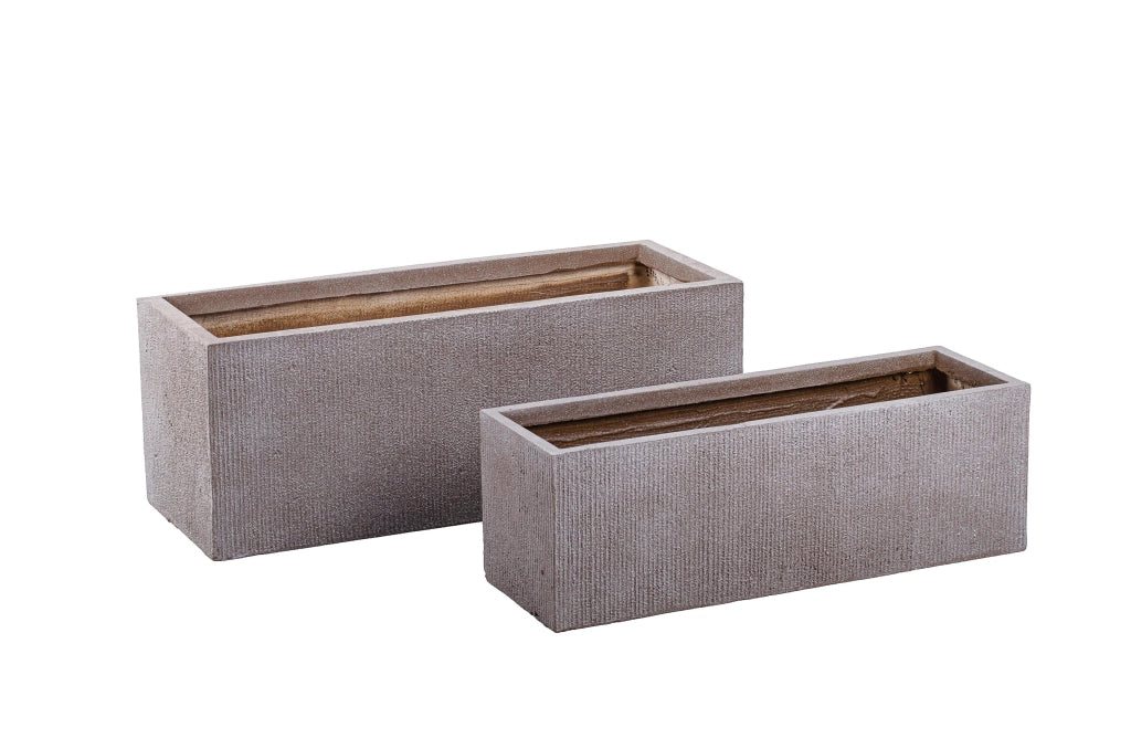 Set 2 Fioriere Rettangolari 80x30 cm