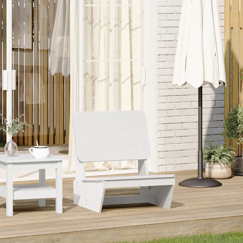 Sedia da Giardino Bianca 60x64x70,5cm in Legno Massello di Pino