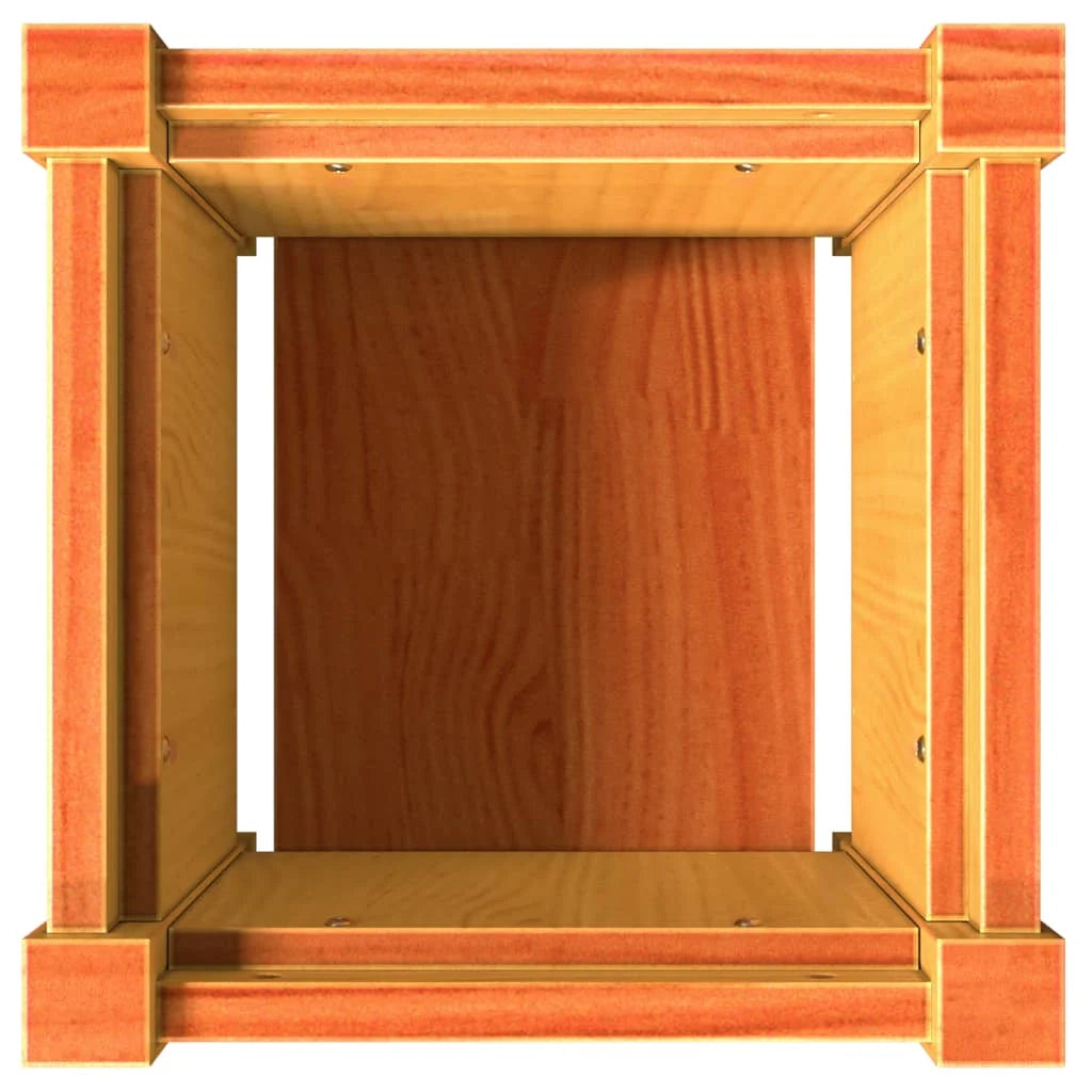 Fioriera aiuola rialzata fioriera aiuola giardino terrazza set da 2 cerata legno massello di pino marrone 02_0039068