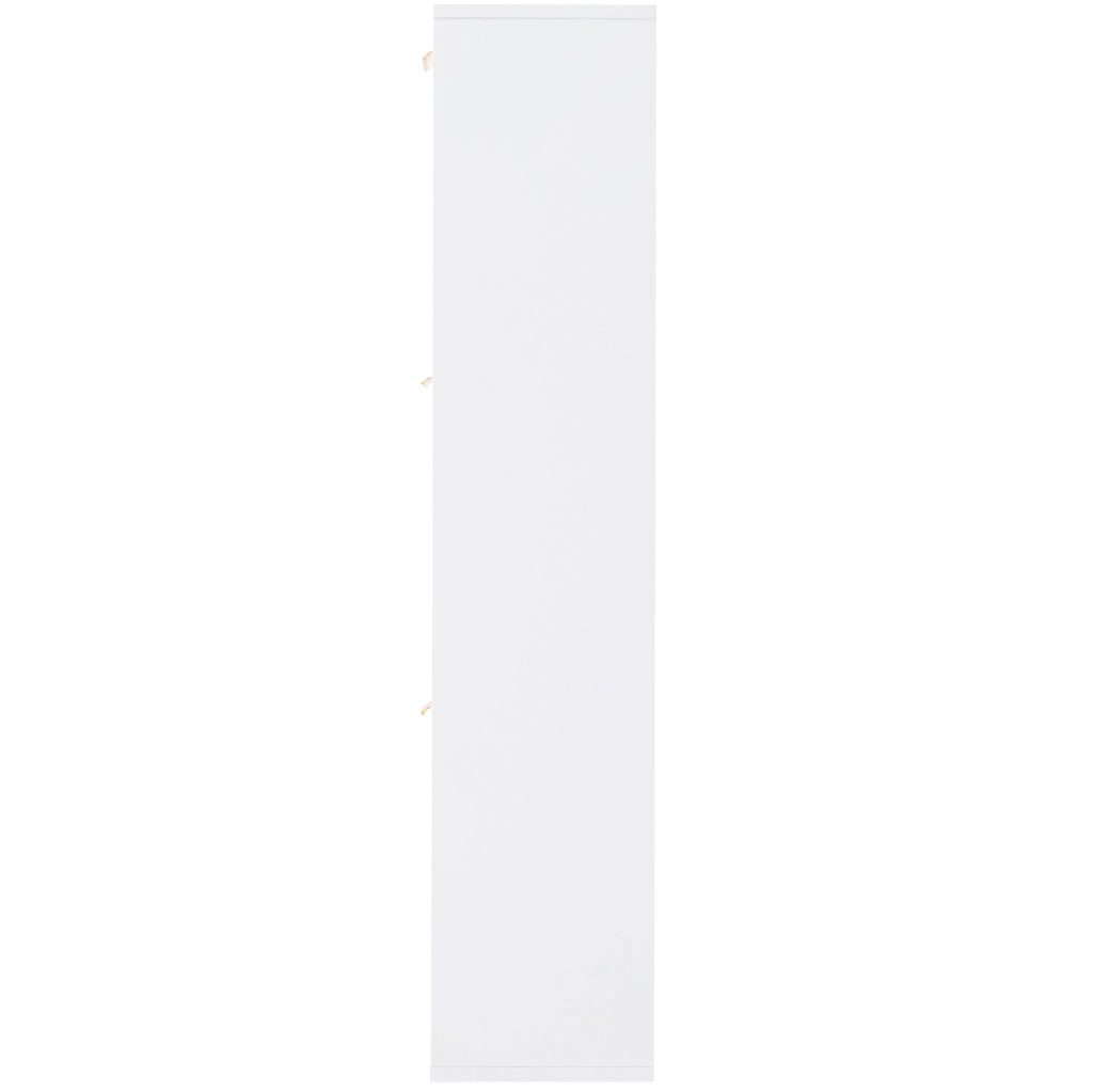 Scarpiere stretta con 3 ribalte 60 x 24 x 114 cm; bianco; in MDF e truciolare