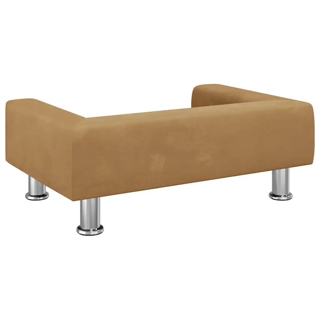 Lettino per Cani Marrone 70x45x26,5 cm in Velluto 171923