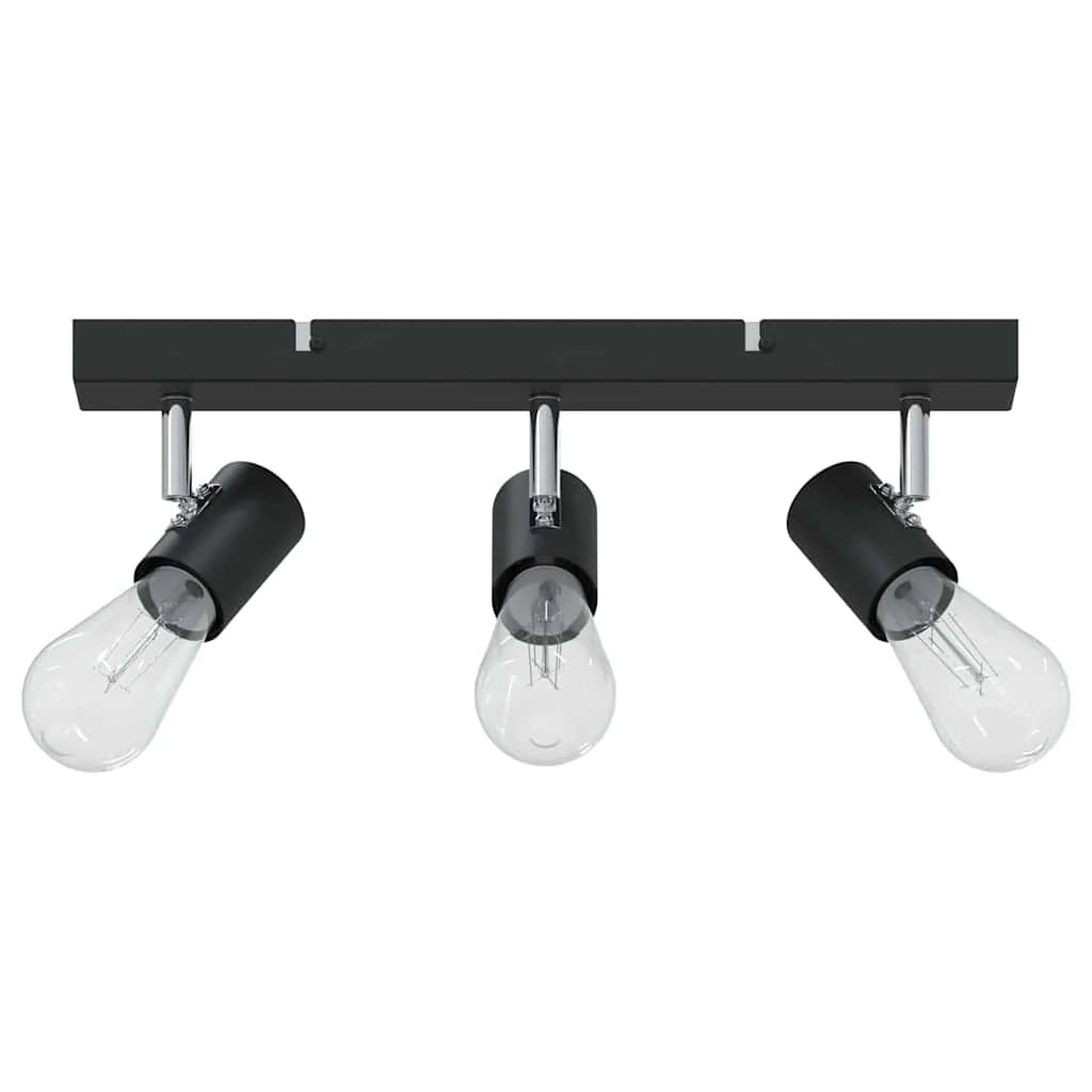 Faretto da soffitto moderno versatile e orientabile 38 x 6,5 x 11,5 cm metallo nero 02_0058291
