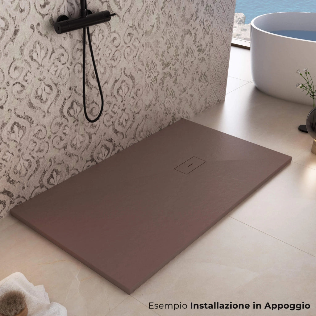 Piatto Doccia in Pietra 80x100 cm Bonussi Manila Marrone