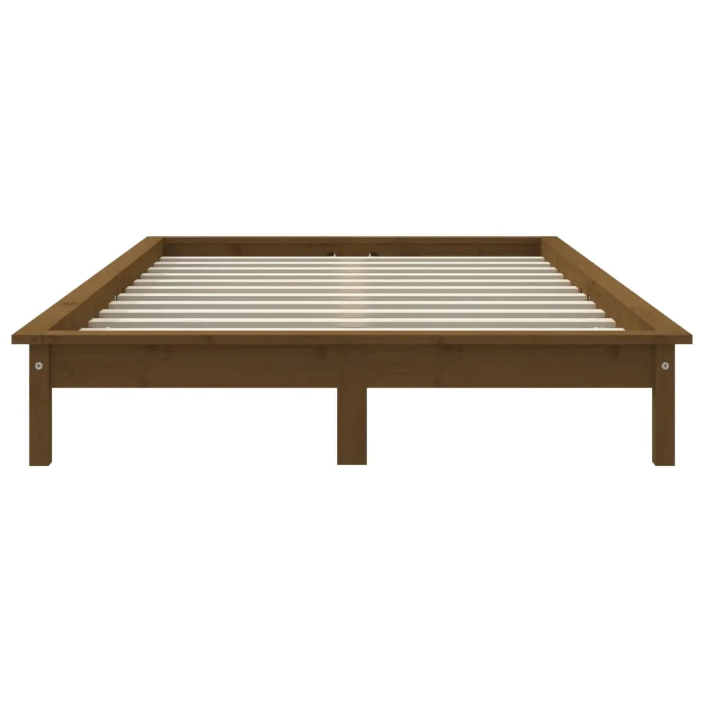 Giroletto senza Materasso Marrone Ambra Doppio Legno Massello 820584
