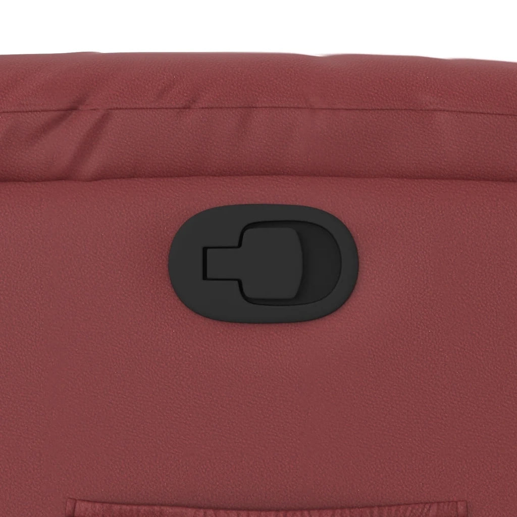 Poltrona Reclinabile Rosso Vino in Similpelle