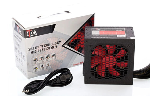 itek DESERT 650 alimentatore per computer 650 W 20+4 pin ATX ATX Nero, Rosso