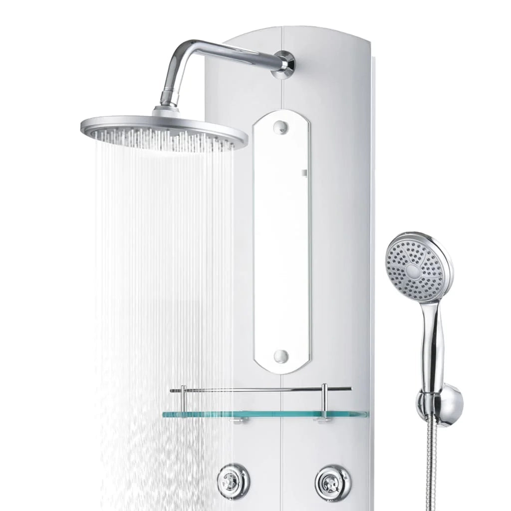 Pannello doccia soffione doccia rubinetto plastica acciaio inox 120 cm 02_0003428