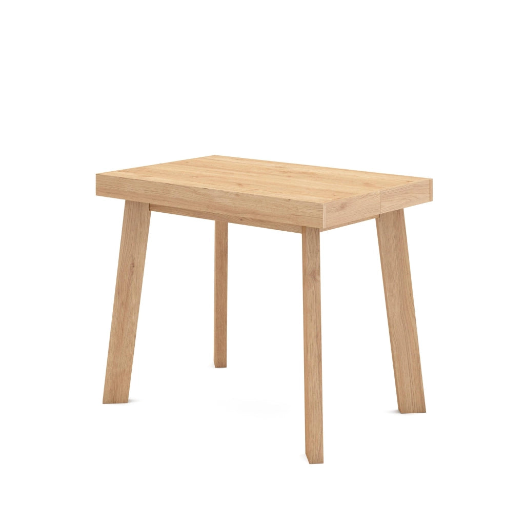 Consolle allungabile, 140x90x73cm, Per 6 persone, Gambe in legno, colore Rovere RF3133