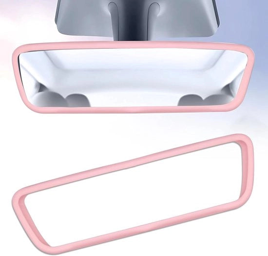 Accessori per specchiera posteriore, protezione specchiera posteriore in silicone, rosso, accessori per auto, protezione per specchiera posteriore, frame in silicone per specchiera posteriore, accessori per auto, accessori per auto in rosso