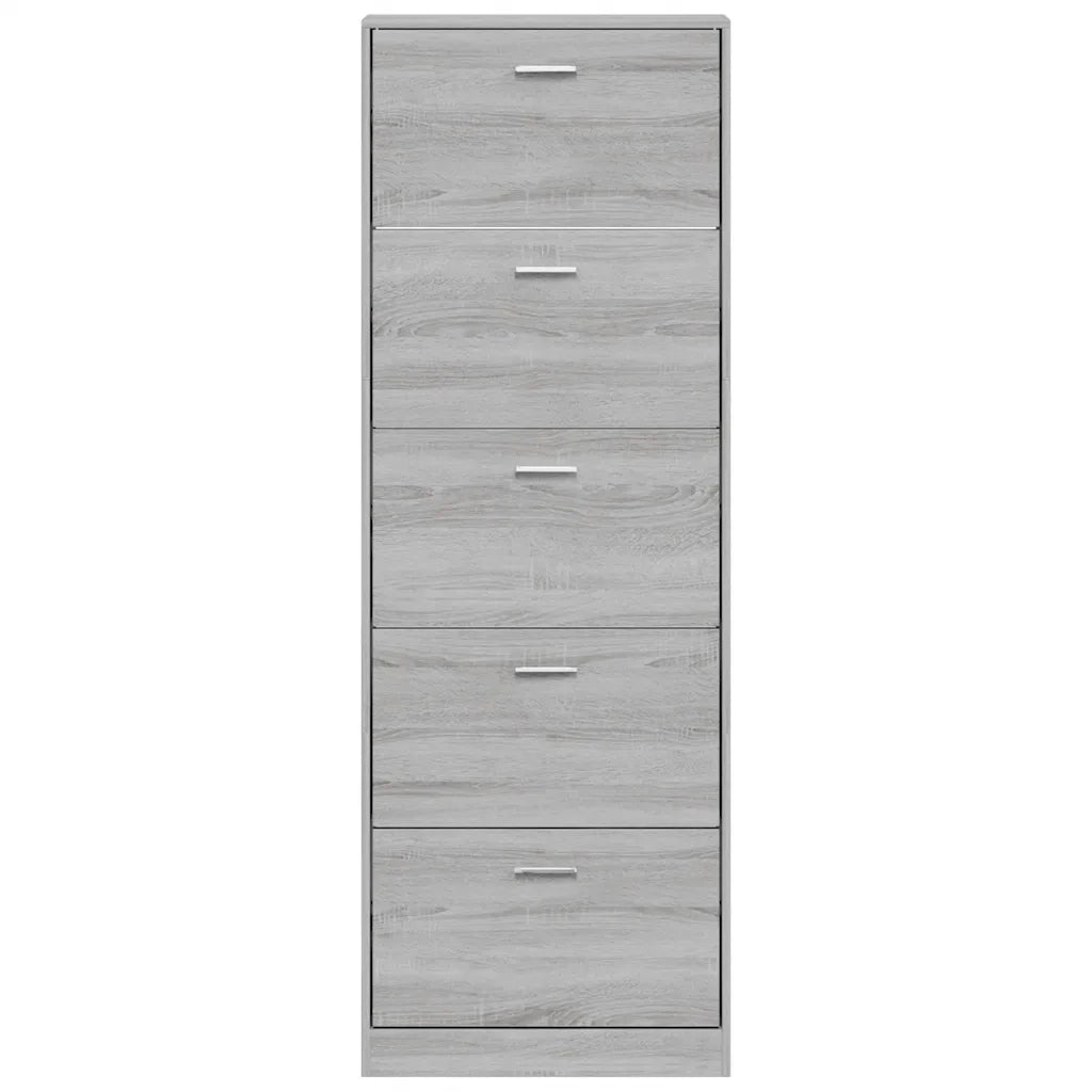 Scarpiera Grigio Sonoma 59x17x169 cm in Legno Multistrato 342516