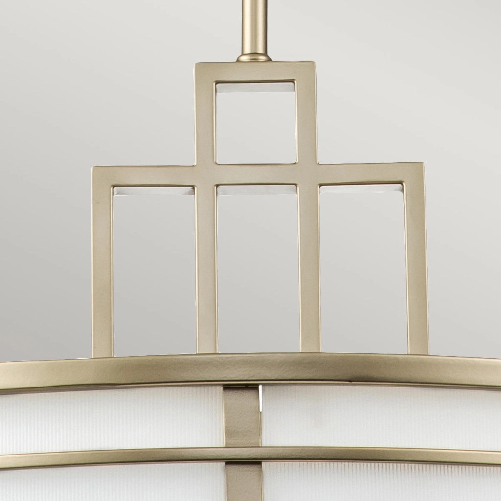 Lampadario Feiss Fusion Ø53 ottone/bianco 3xE27 industriale greco