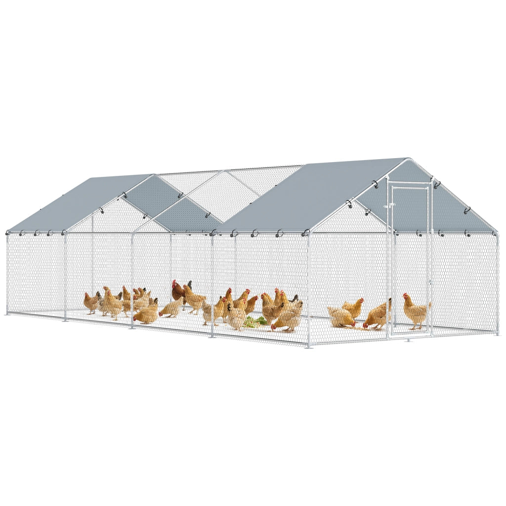 Pollaiolo per Esterno Grande in Acciaio Galvanizzato ¨C zephmum ¨C Grigio 6.8x3x1.9 m