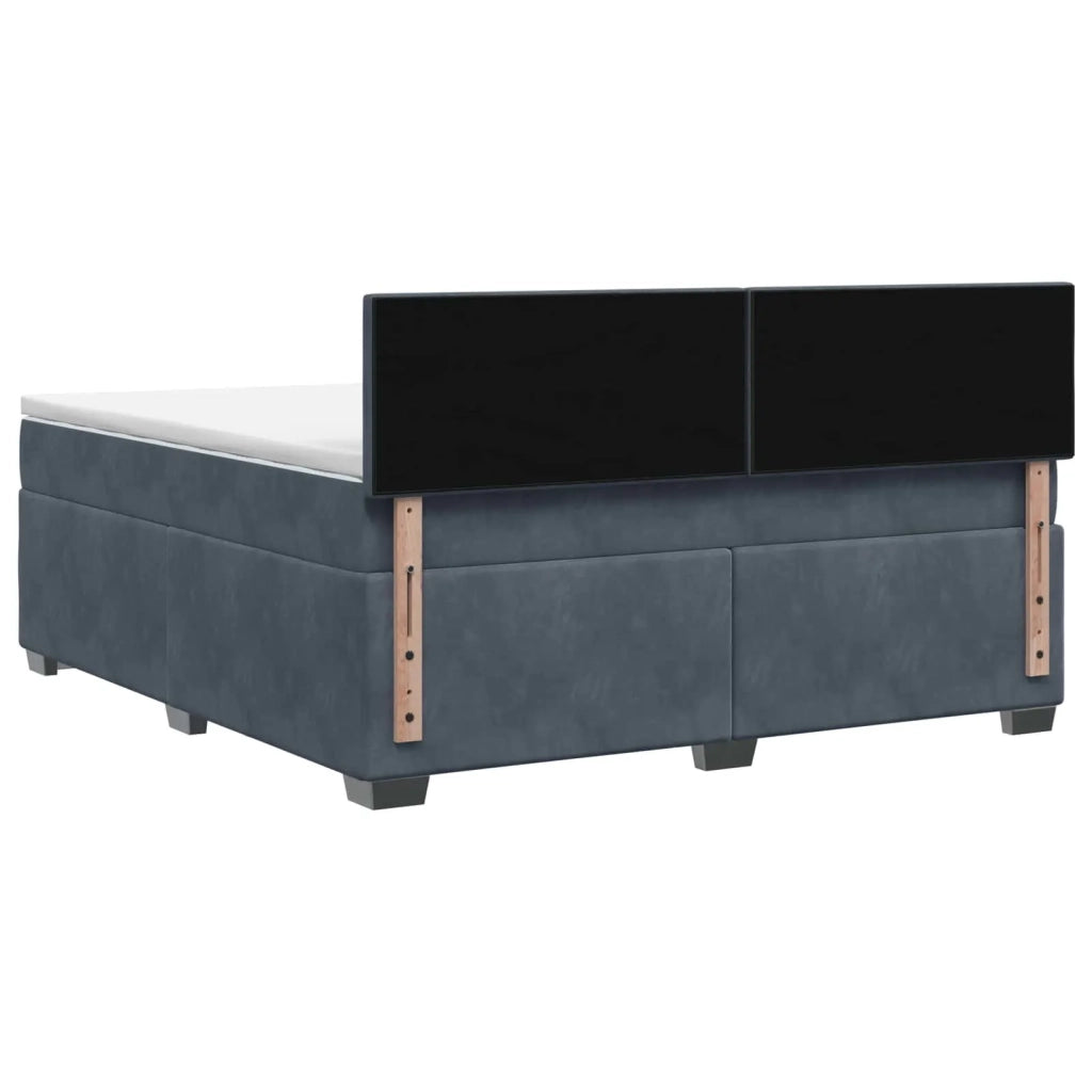Letto con Box Spring, Materasso e LED Grigio Scuro 140 x 190 cm 3452169