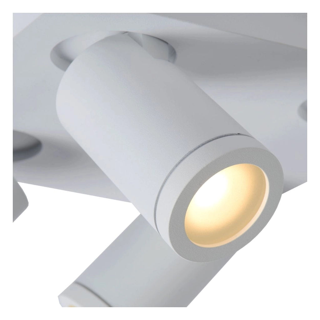 Plafoniera Lucide Taylor quadrata bianca GU10 dimmer IP44