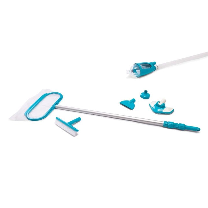 KIT MANTENIMENTO E PULIZIA DELUXE PER PISCINE- - peso kg.3,7 (28003) - 1 blister INTEX