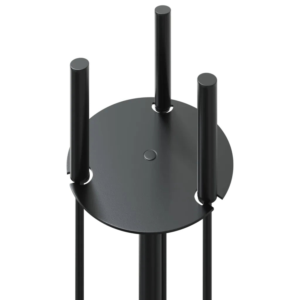 Set di attrezzi per camino 4 pezzi 22x59 cm in acciaio 156375