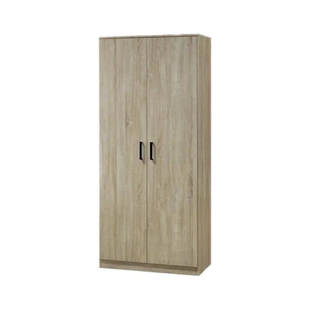 Armadio DALAMAN 2 porte – Rovere chiaro – Guardaroba + scaffali – Stile scandinavo