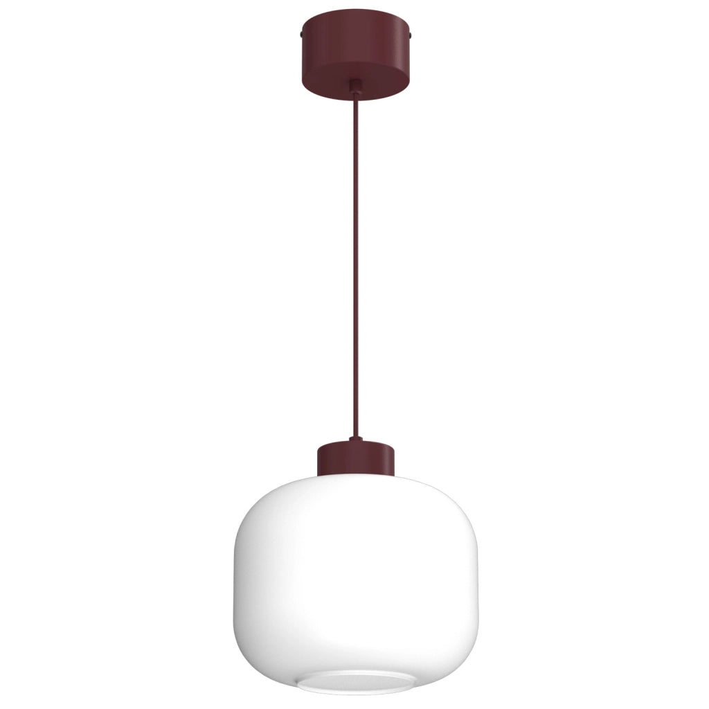Lampada sospesa Galante 1 luce bordo bianco vetro E27