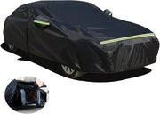 Hoes per auto esterno - impermeabile, resistente ai graffi, resistente al vento e all'acqua - protezione invernale contro neve e ghiaccio - nero YXL (525 cm x 195 cm x 185 cm)