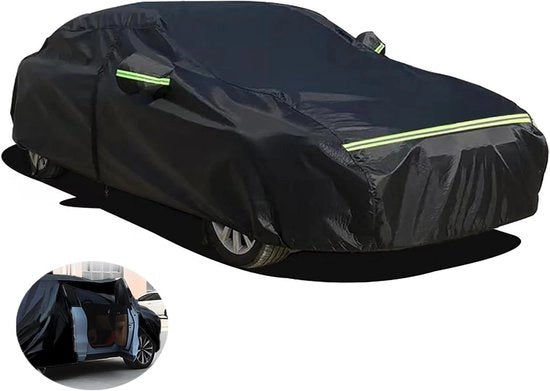 Hoes per auto esterno - impermeabile, resistente ai graffi, resistente al vento e all'acqua - protezione invernale contro neve e ghiaccio - nero YXL (525 cm x 195 cm x 185 cm)