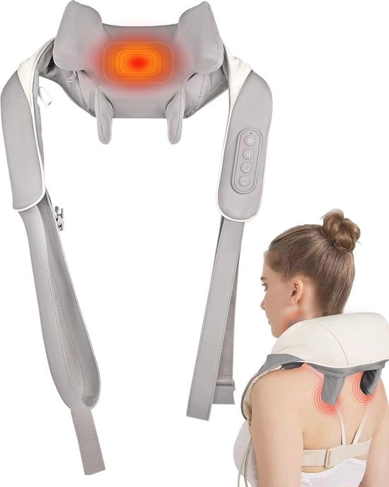 Massaggiatore per la schiena con tecnica Shiatsu e riscaldamento, per il sollievo dal dolore e la rilassamento - modalità di massaggio regolabili per la schiena, le spalle e le gambe