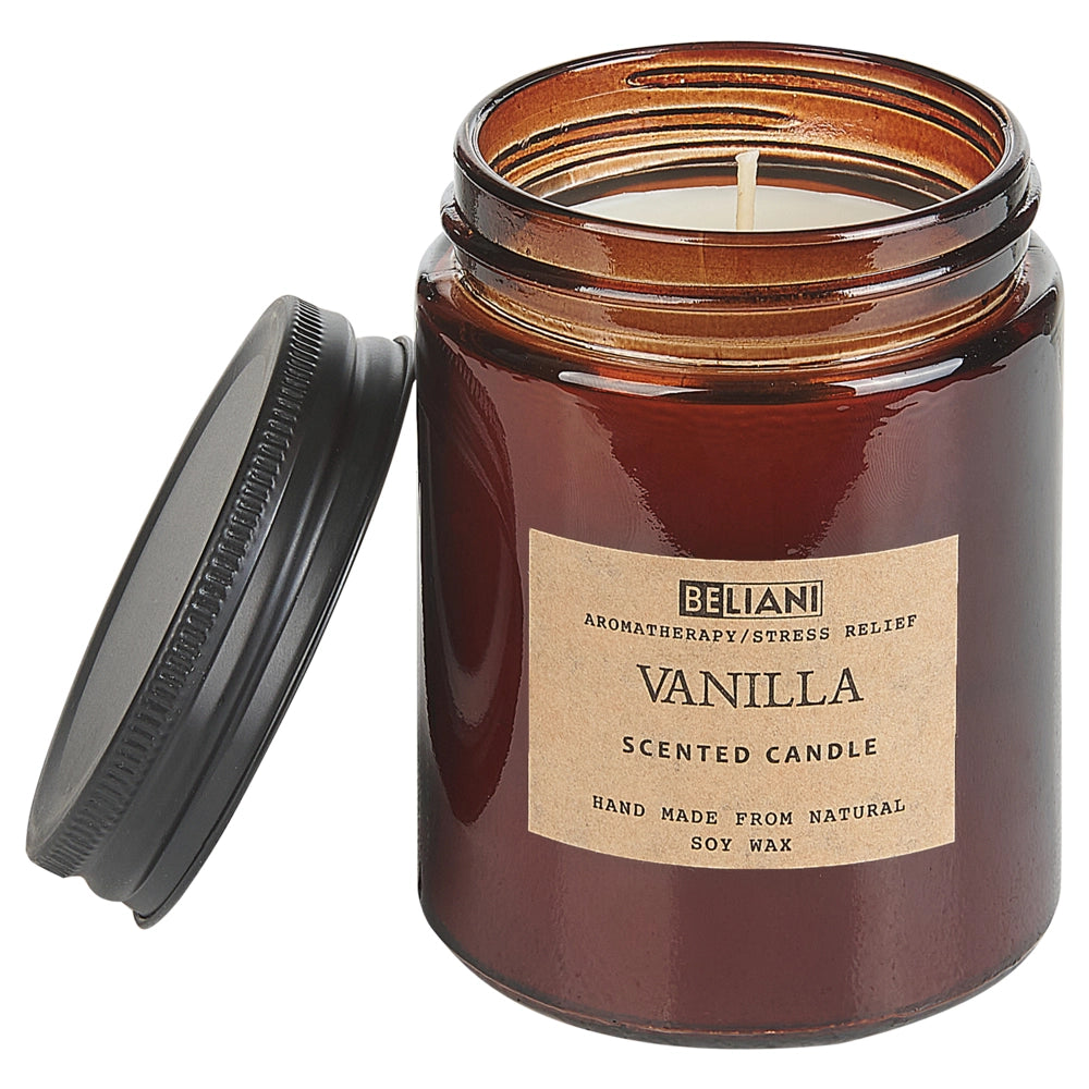 Set di fragranze Candela e diffusore di ancia Bastoncini profumati 100% cera di soia Stoppino di cotone Vetro Vaniglia Orientale