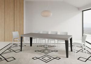 Tavolo Allungabile 120/380x90 cm Flame Premium Cashmere Gambe Antracite