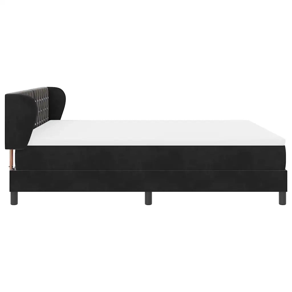 Letto a molle con testiera Nero 180 x 200 cm Velluto 3340348