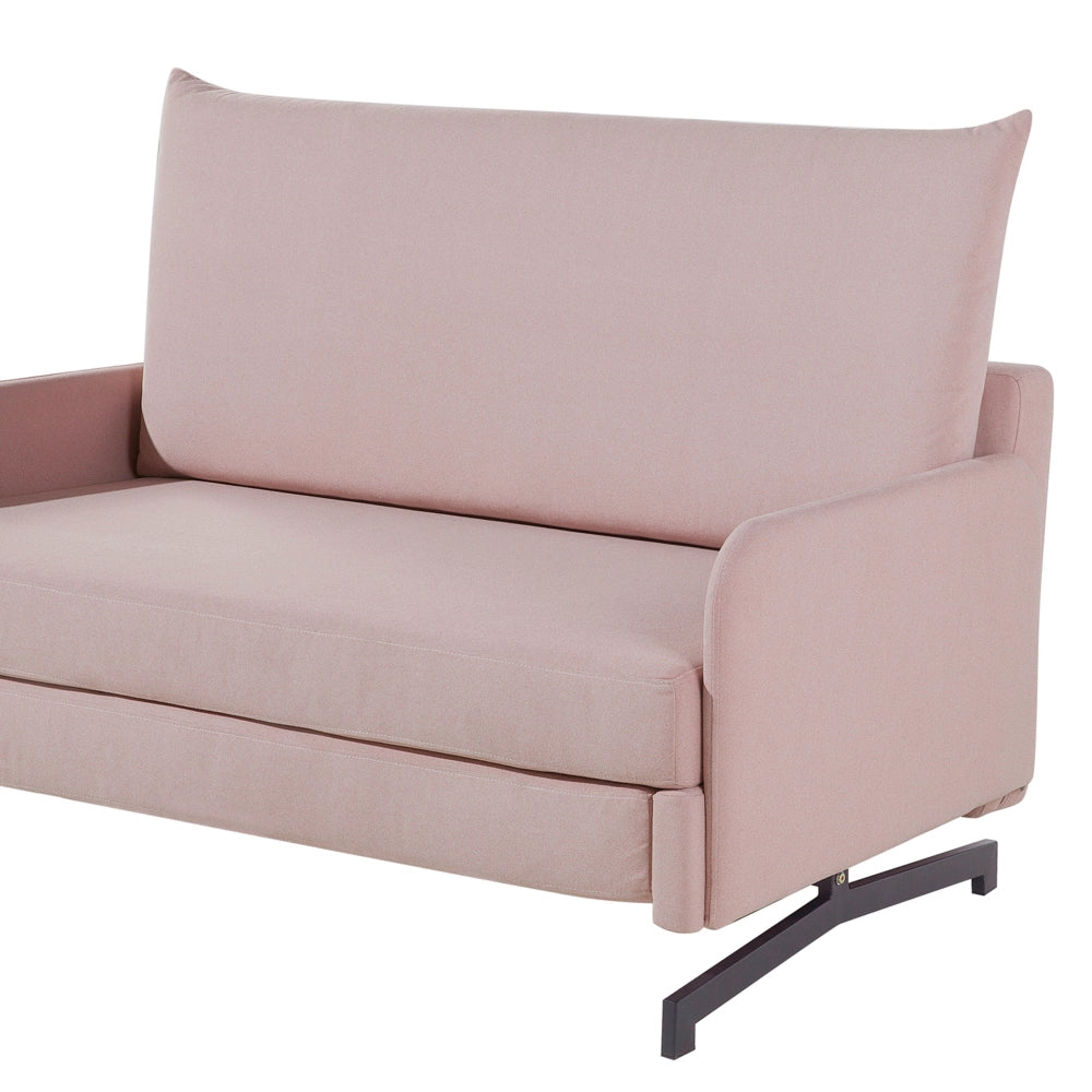Divano Letto Tessuto Rosa 2 Posti Soggiorno Stile Moderno divano convertibile Soggiorno