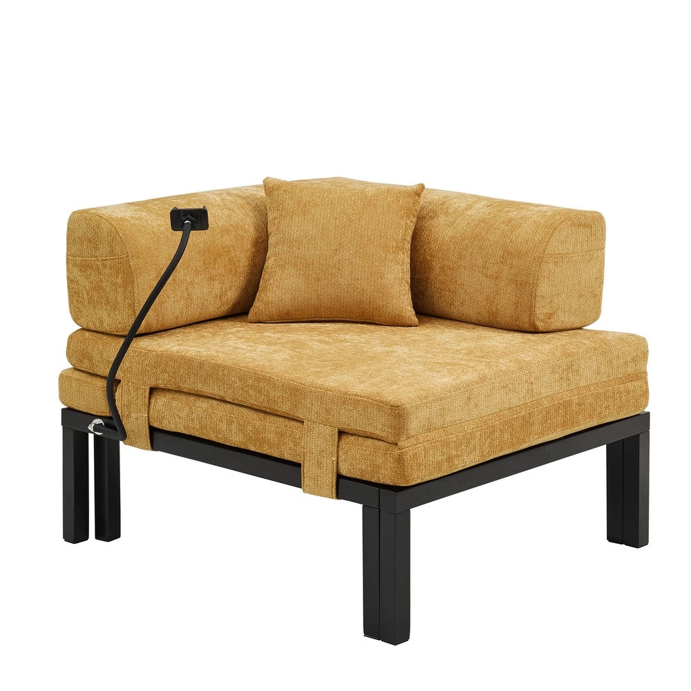 Divano Letto Singolo Estraibile in Legno Massello ¨C Xylo ¨C Giallo
