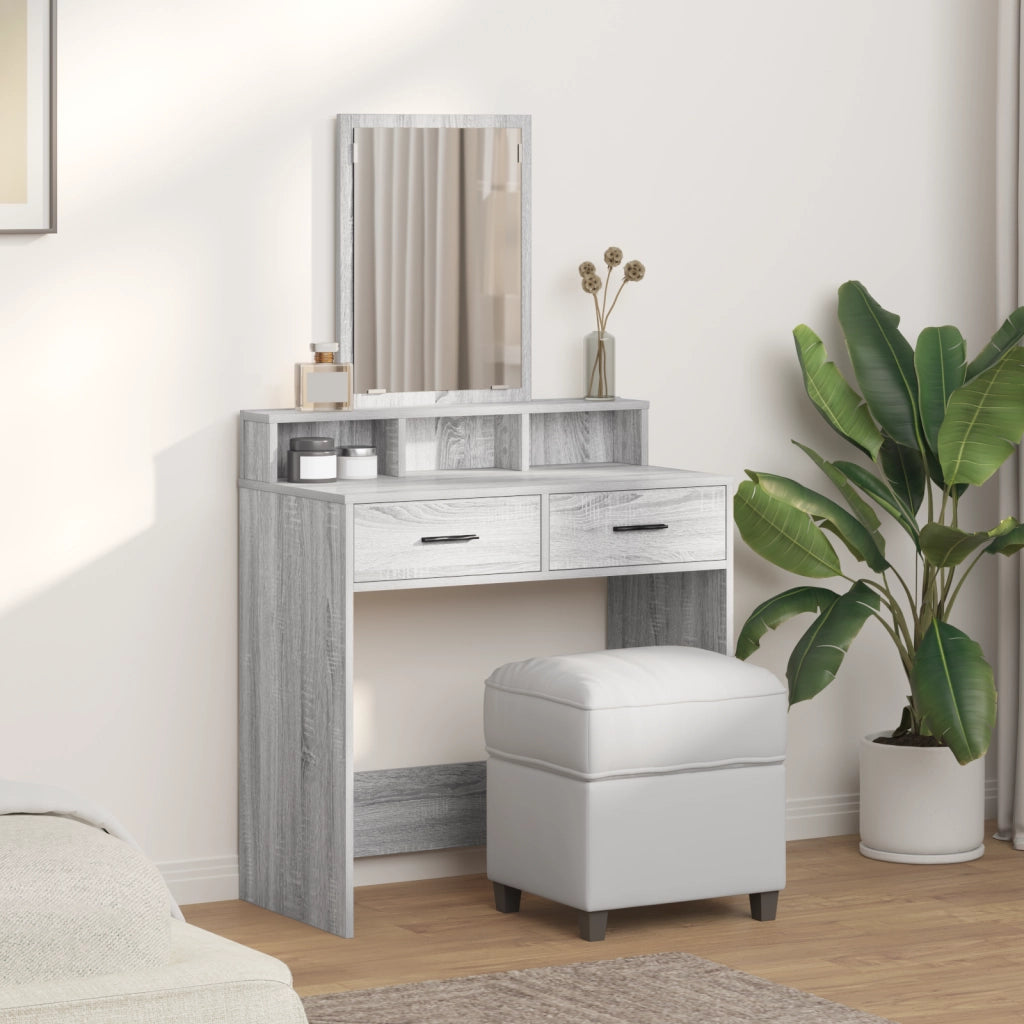 Grigio sonoma Legno ingegnerizzato, Specchio 79 x 41 x 140 cm