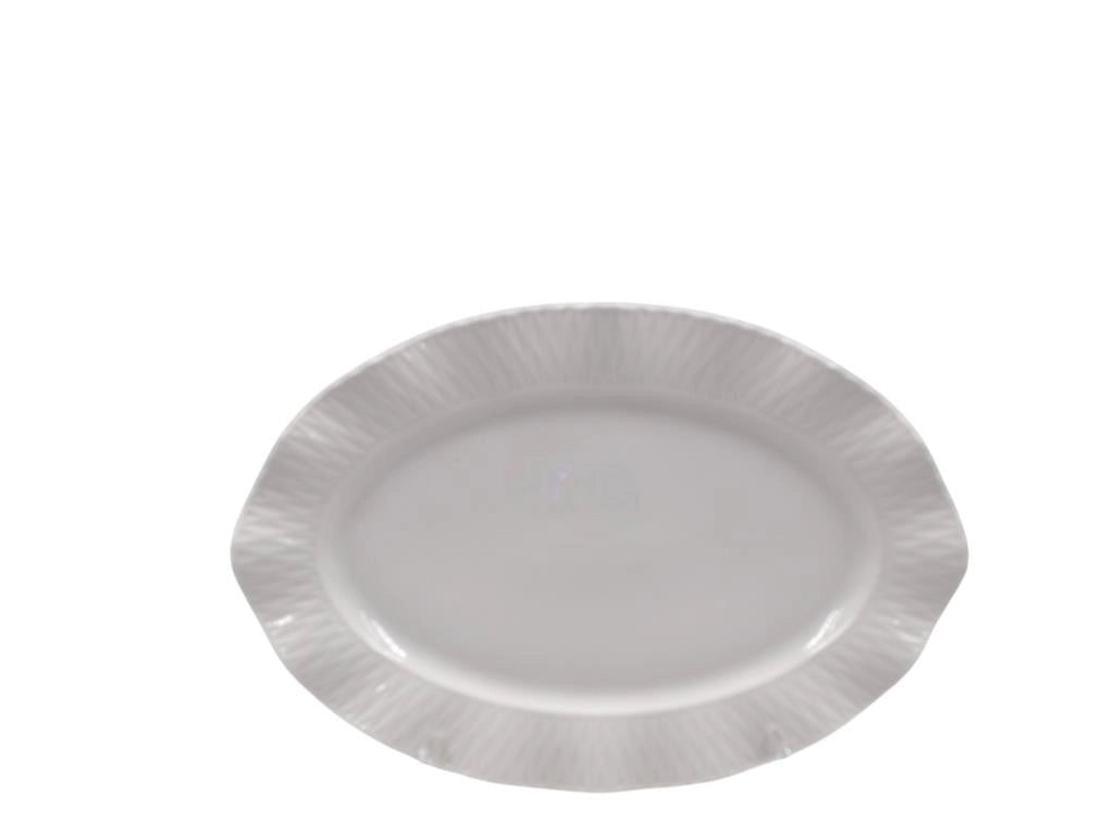 Piatto da Portata in Ceramica Ovale Bianco 32 x 21 cm