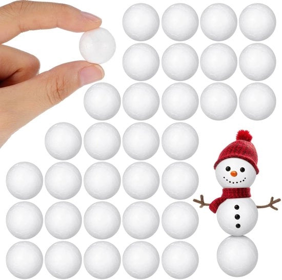 Palline di schiuma polistirene 100 pezzi - Rondi - 2 cm - Per decorazione e artigianato - Attenzione: piccoli componenti - Palline per attività di riciclo